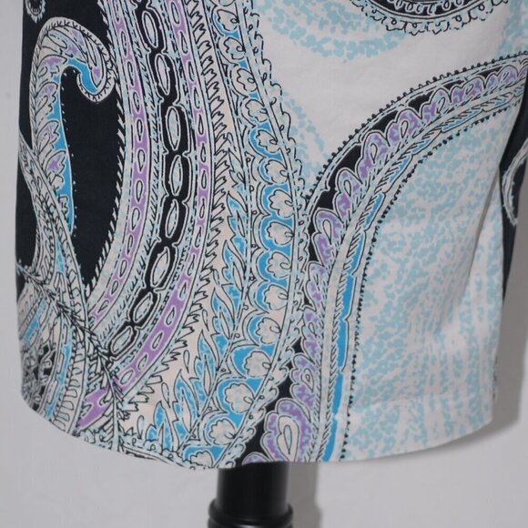 BOHO Cotton Pencil Skirt Stretch New York & Company Size 0 Midi Office EUC - Picture 3 of 6